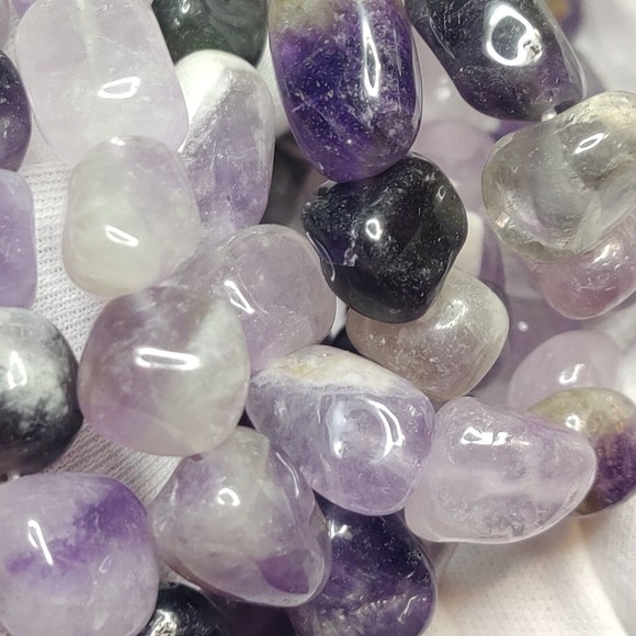 Chevron Amethyst elastic natural stone bracelet  including felt pouch-NB03 - Picture 16 of 16